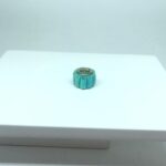 Berloque Verde Água Folheado a Prata